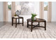 708288-S2 Cota 2-piece Solid Wood Coffee and End Table Set Dark Brown