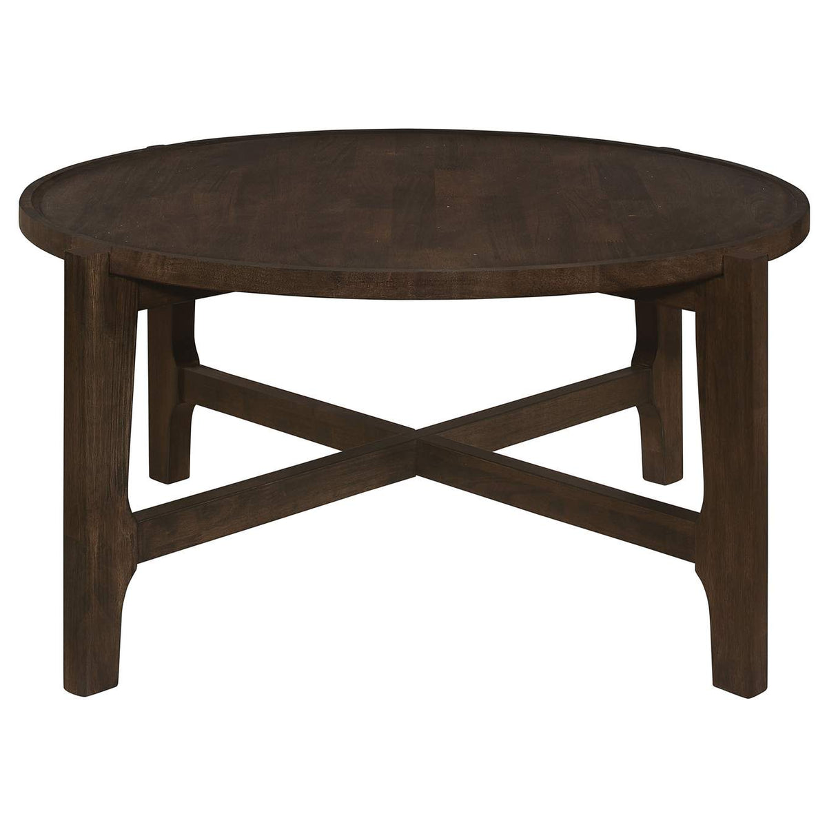 708288-S2 Cota 2-piece Solid Wood Coffee and End Table Set Dark Brown
