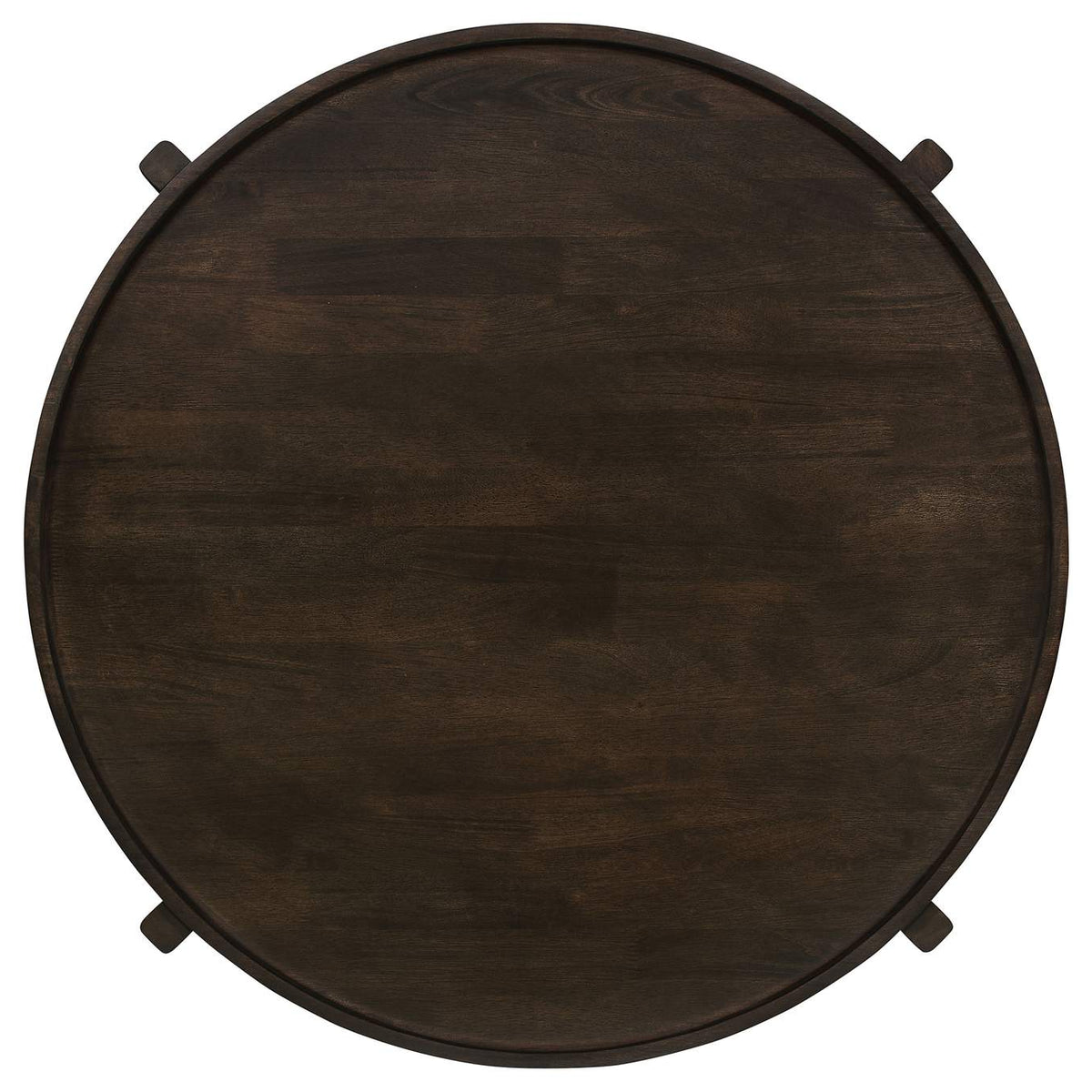 708288-S2 Cota 2-piece Solid Wood Coffee and End Table Set Dark Brown