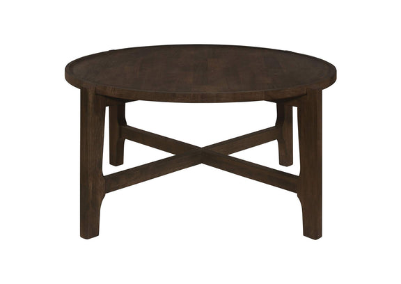 708288-S3 Cota 3-piece Solid Wood Coffee and End Table Set Dark Brown