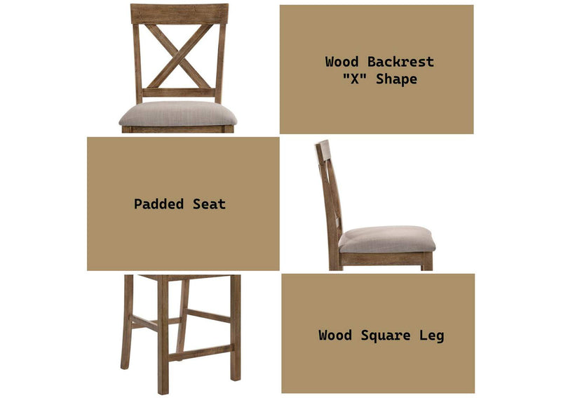 70832 Martha Ii Counter Height Chair - Set of 2