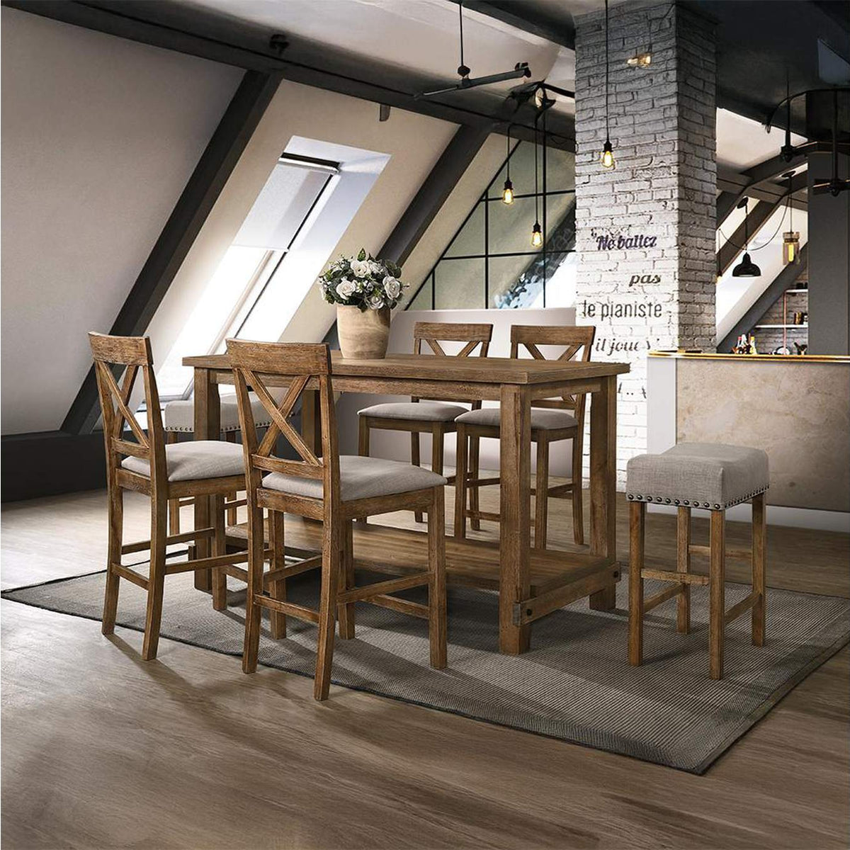 70832 Martha Ii Counter Height Chair - Set of 2