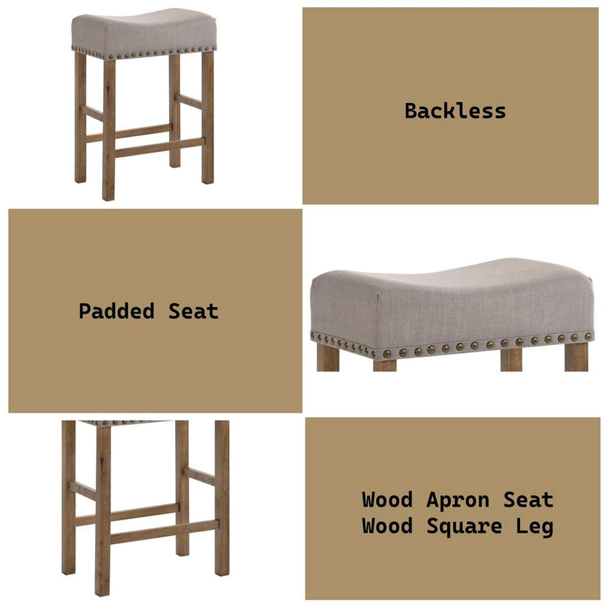 70833 Martha Ii Counter Height Stool - Set of 2