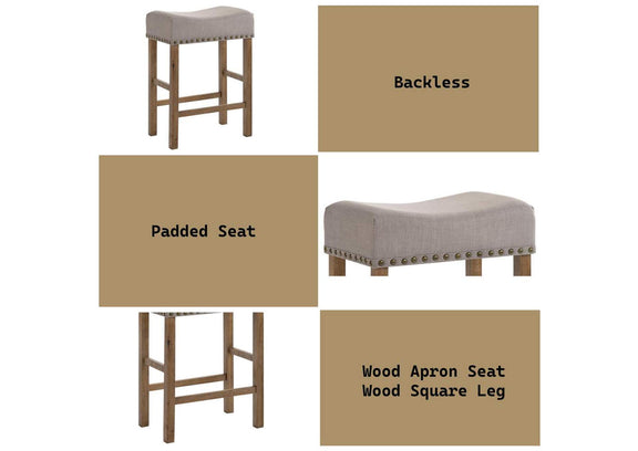 70833 Martha Ii Counter Height Stool - Set of 2