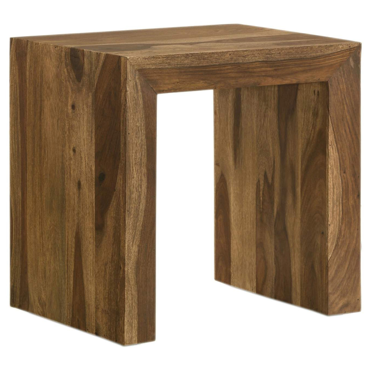 708418-S2 Odilia 2-piece Solid Wood Coffee and End Table Set Auburn