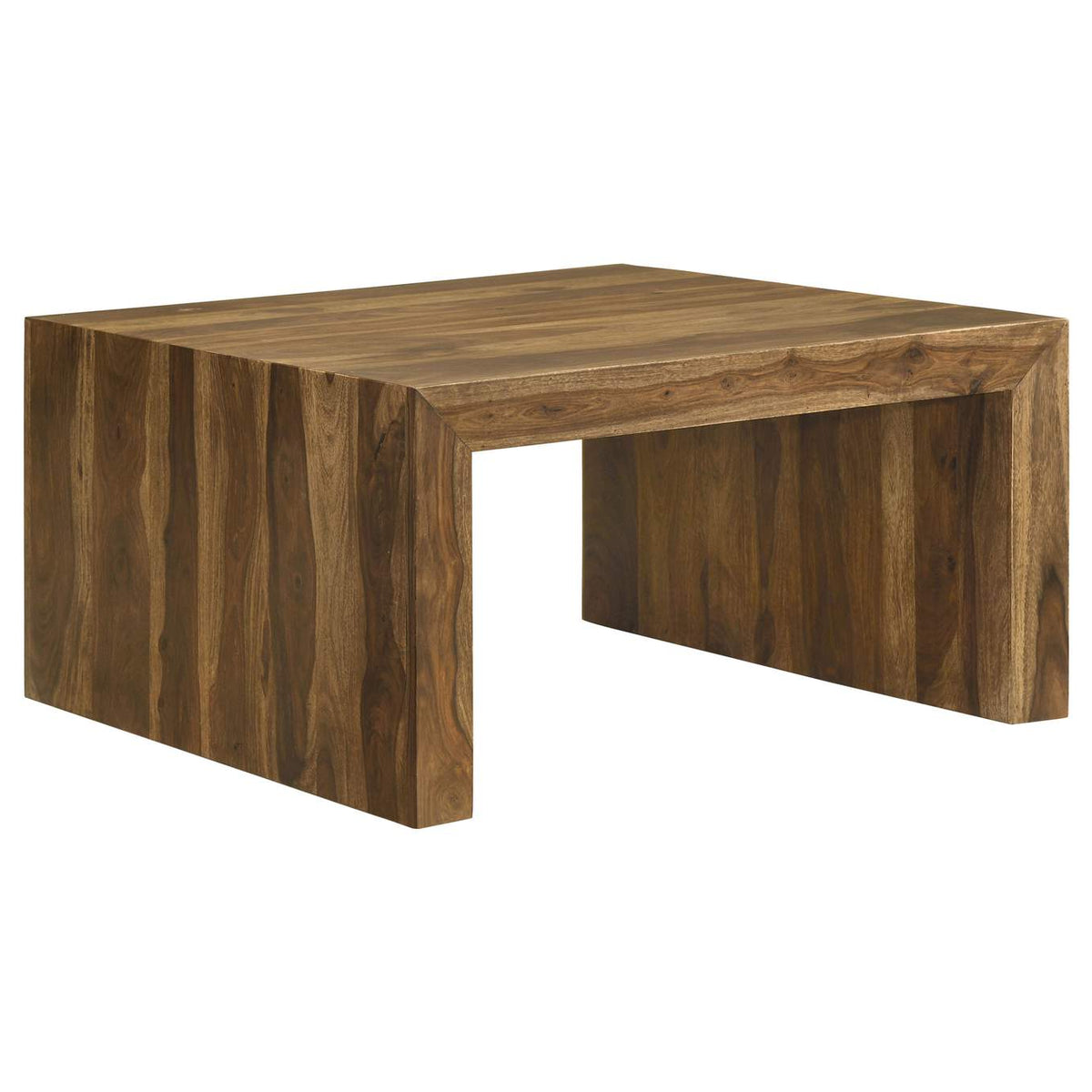 708418-S2 Odilia 2-piece Solid Wood Coffee and End Table Set Auburn
