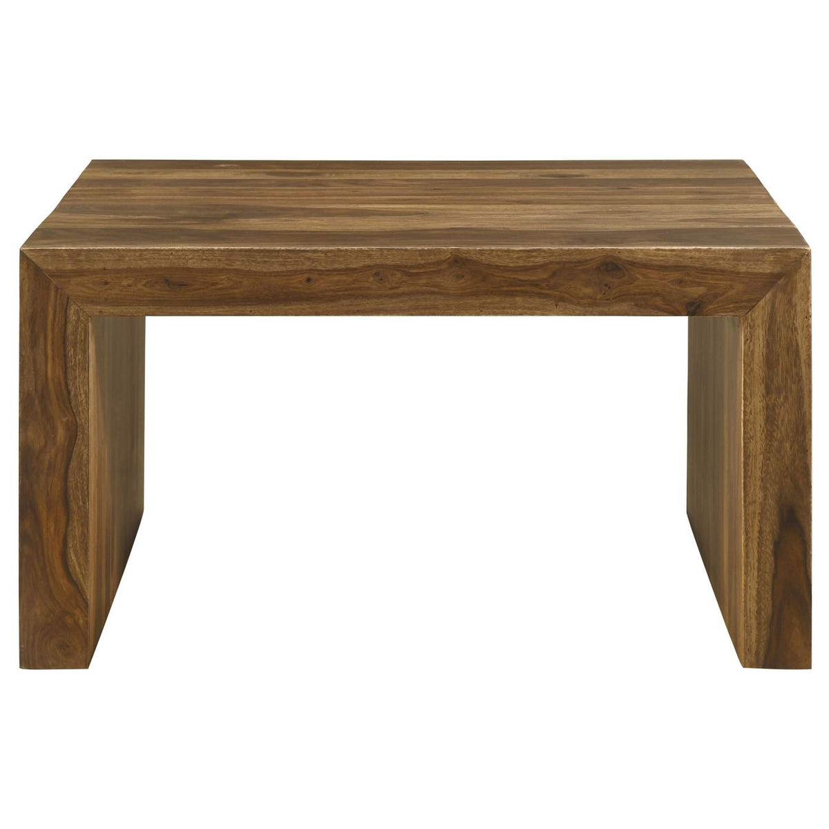 708418-S2 Odilia 2-piece Solid Wood Coffee and End Table Set Auburn