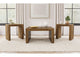 708418-S3 Odilia 3-piece Solid Wood Coffee and End Table Set Auburn