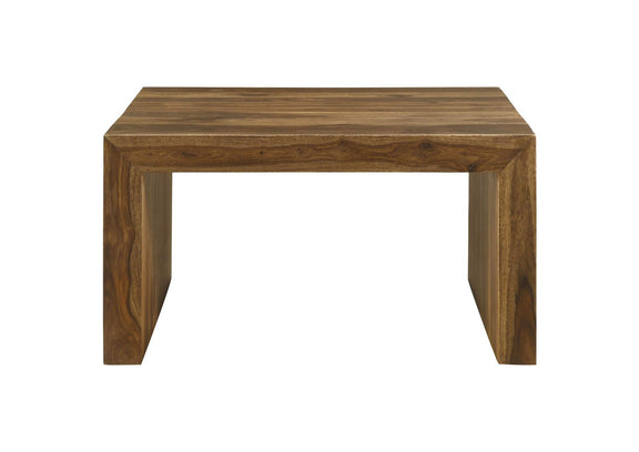 708418-S3 Odilia 3-piece Solid Wood Coffee and End Table Set Auburn