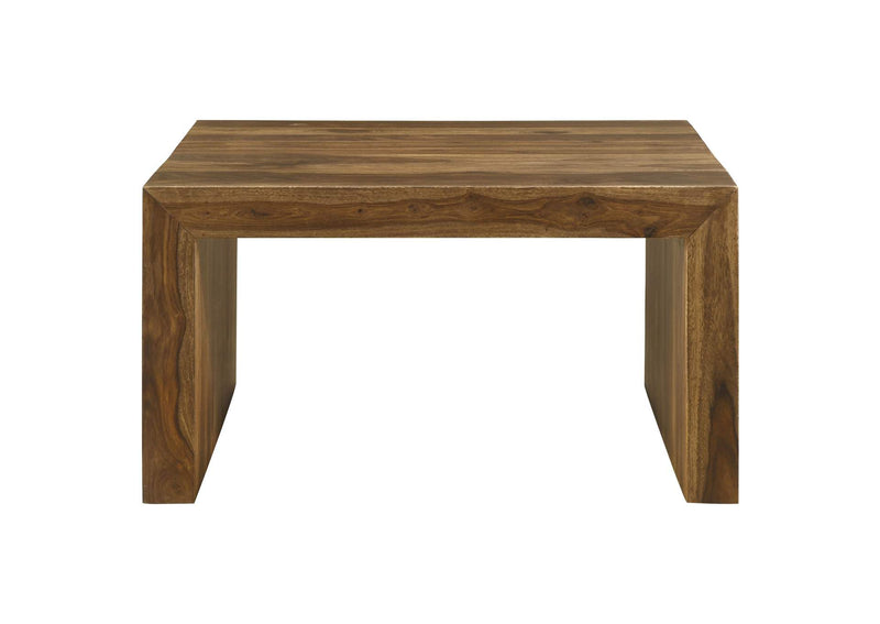 708418-S3 Odilia 3-piece Solid Wood Coffee and End Table Set Auburn