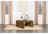 708418 Odilia Square Solid Wood Coffee Table Auburn