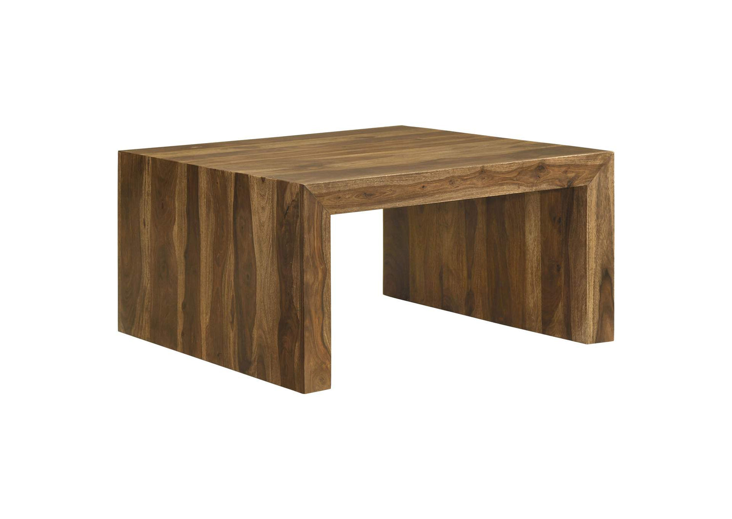 Odilia Square Solid Wood Coffee Table Auburn