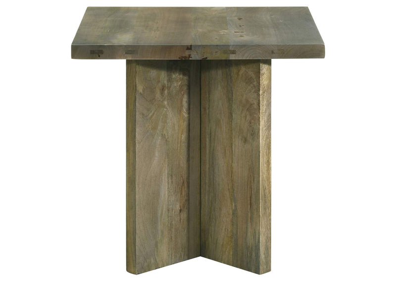 708498-S2 Andando 2-piece Coffee and End Table Set Mango Brown