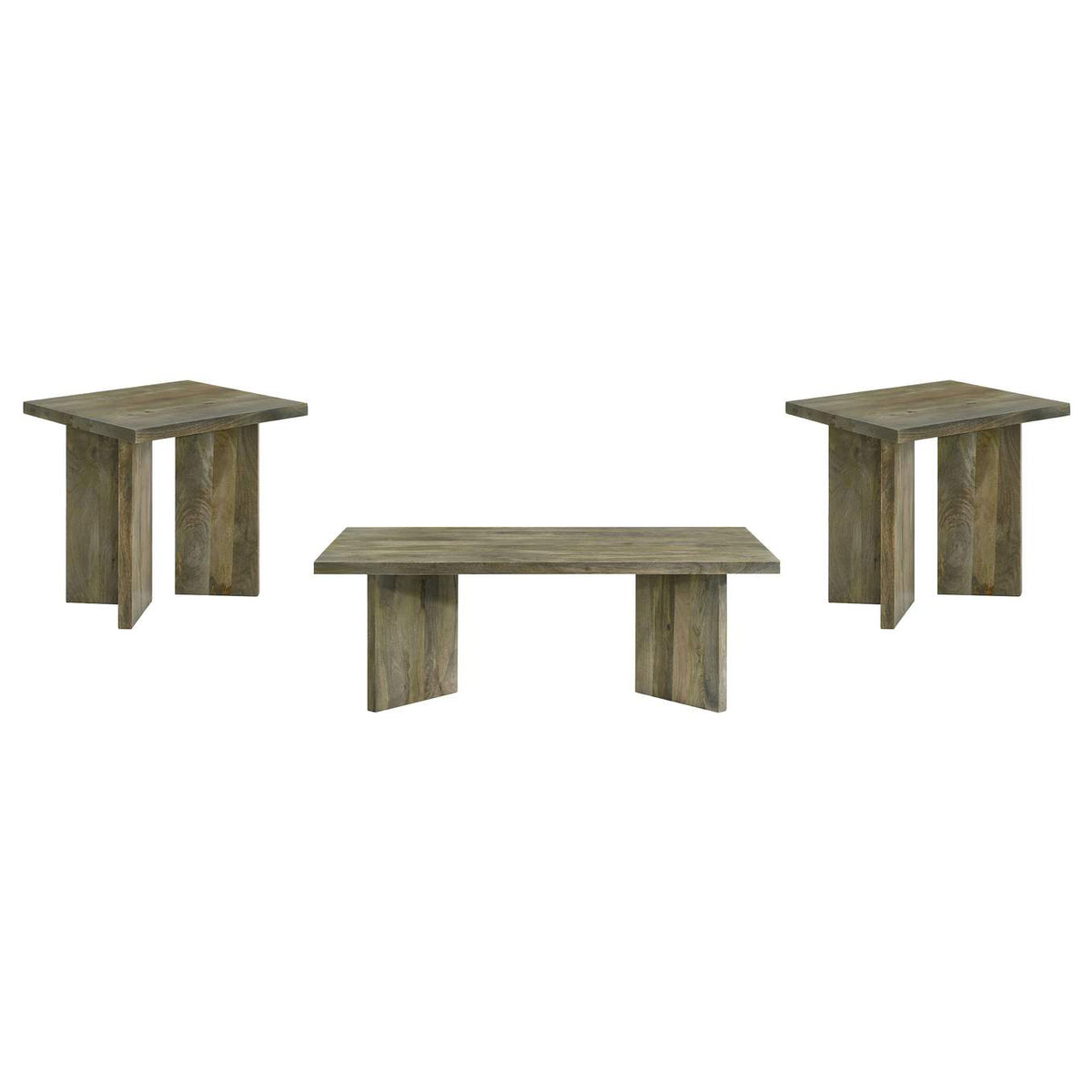708498-S3 Andando 3-piece Coffee and End Table Set Mango Brown