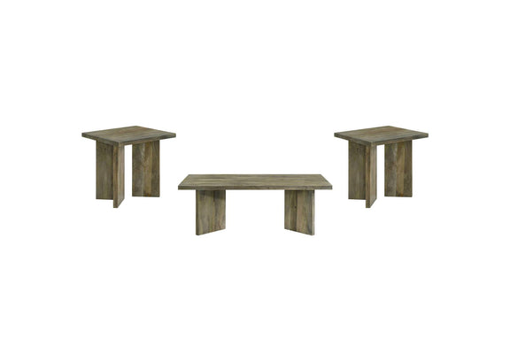 708498-S3 Andando 3-piece Coffee and End Table Set Mango Brown