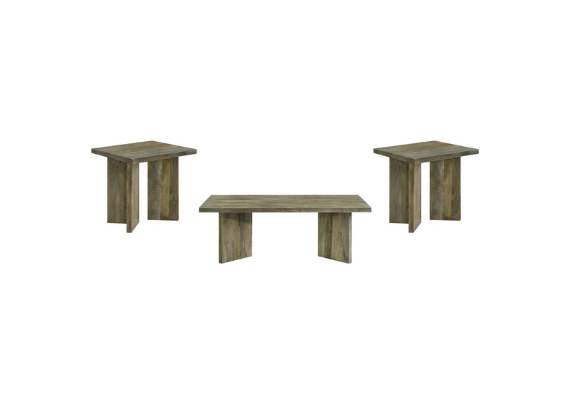 708498-S3 Andando 3-piece Coffee and End Table Set Mango Brown