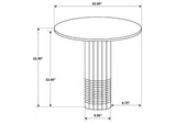709667 Astoria Round Genuine Marble Side End Table White