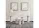 709668-S3 Astoria 3-piece Marble Coffee and End Table Set White