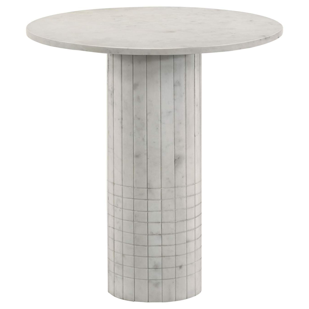 709668-S3 Astoria 3-piece Marble Coffee and End Table Set White