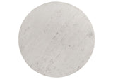 709668 Astoria Round Genuine Marble Coffee Table White