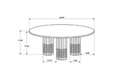 709668 Astoria Round Genuine Marble Coffee Table White