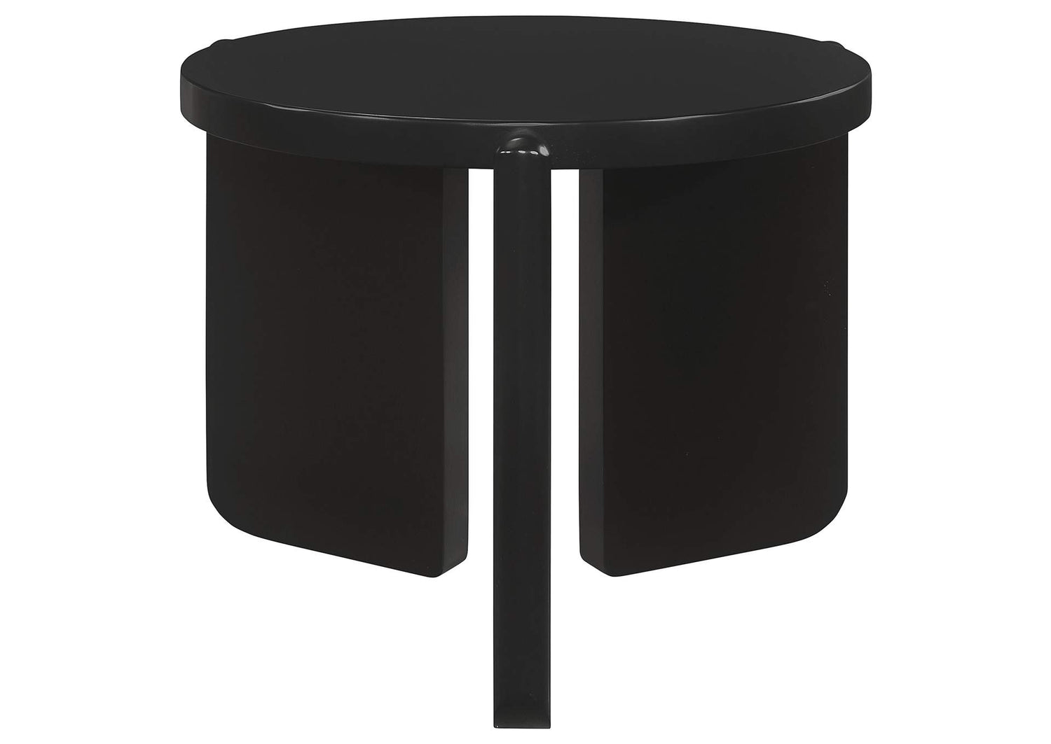 Cordova Round Solid Wood End Table Black