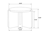 709677 Cordova Round Solid Wood End Table Black