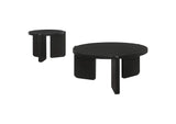 709678-S2 Cordova 2-piece Solid Wood Coffee and End Table Set Black