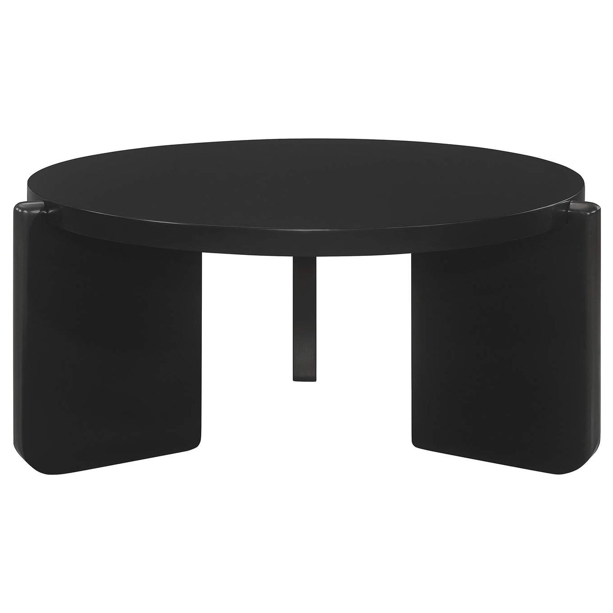 709678-S2 Cordova 2-piece Solid Wood Coffee and End Table Set Black