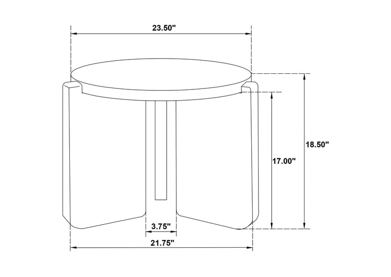 709678-S2 Cordova 2-piece Solid Wood Coffee and End Table Set Black