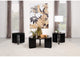 709678-S3 Cordova 3-piece Solid Wood Coffee and End Table Set Black