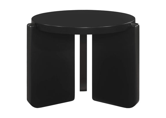 709678-S3 Cordova 3-piece Solid Wood Coffee and End Table Set Black