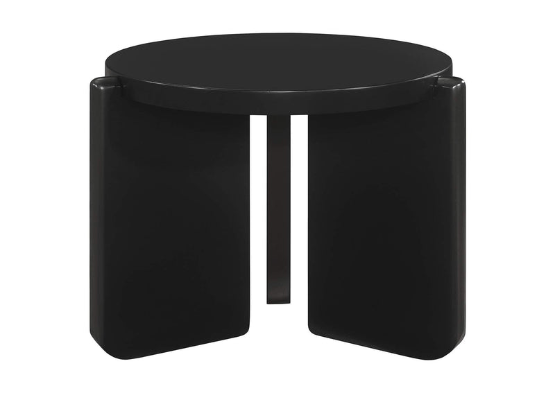709678-S3 Cordova 3-piece Solid Wood Coffee and End Table Set Black