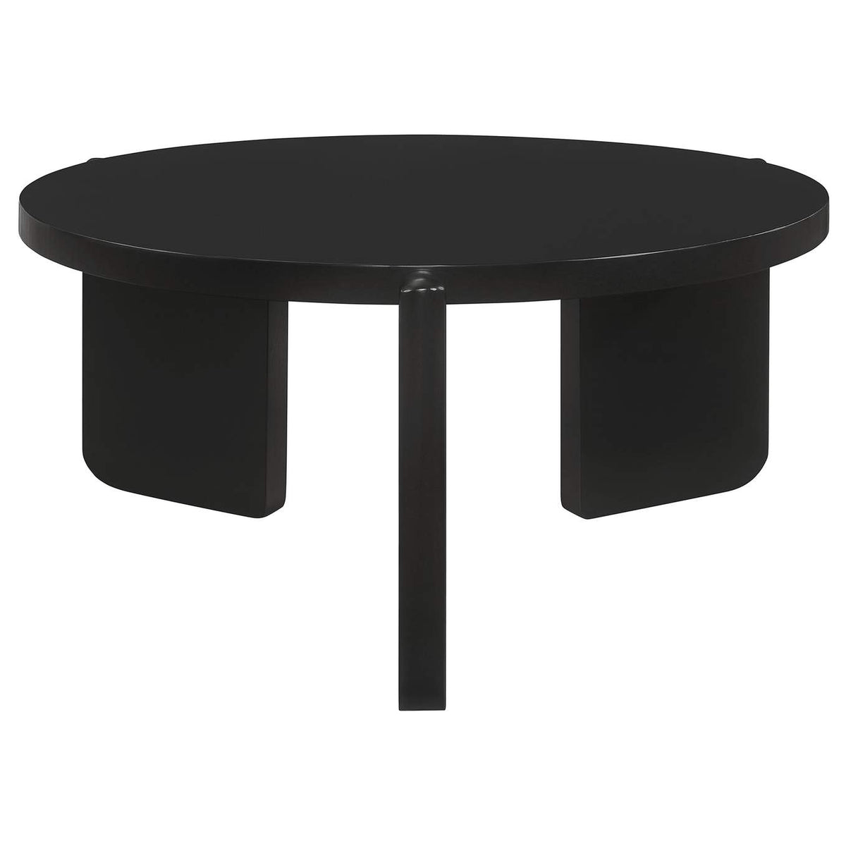 709678-S3 Cordova 3-piece Solid Wood Coffee and End Table Set Black