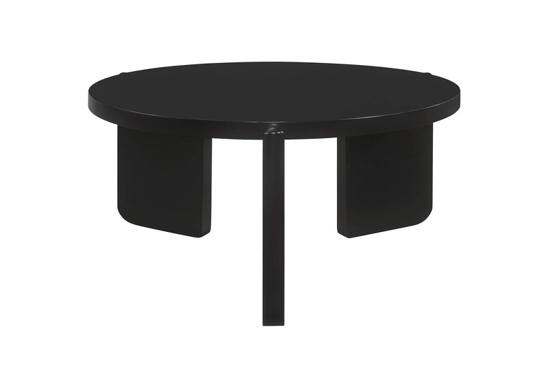 709678-S3 Cordova 3-piece Solid Wood Coffee and End Table Set Black