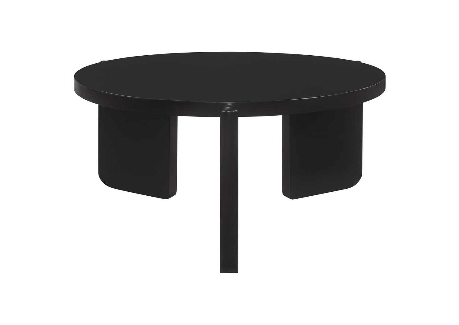 Cordova Round Solid Wood Coffee Table Black
