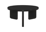 Cordova Round Solid Wood Coffee Table Black