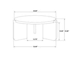 709678 Cordova Round Solid Wood Coffee Table Black