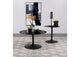 709688-S2 Ganso 2-piece Round Glass Top Coffee and End Table Set Black