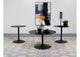 709688-S3 Ganso 3-piece Round Glass Top Coffee and End Table Set Black