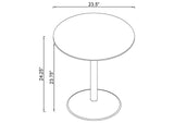 709688-S3 Ganso 3-piece Round Glass Top Coffee and End Table Set Black