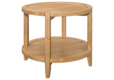 709698-S3 Camillo 3-piece Round Coffee and End Table Set Maple