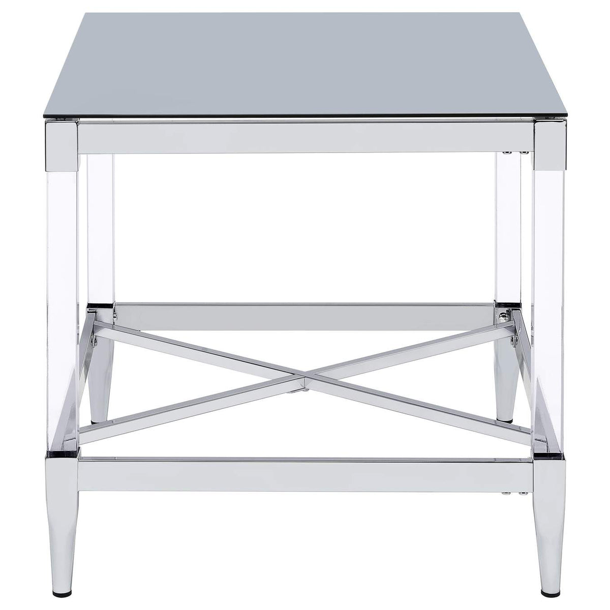 709728-S2 Lindley 2-piece Square Coffee and End Table Set Chrome