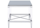 709728-S2 Lindley 2-piece Square Coffee and End Table Set Chrome