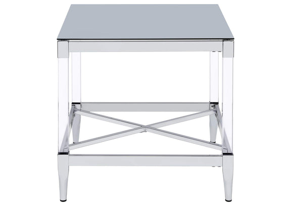 709728-S2 Lindley 2-piece Square Coffee and End Table Set Chrome