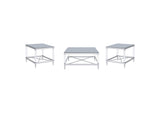 709728-S3 Lindley 3-piece Square Coffee and End Table Set Chrome