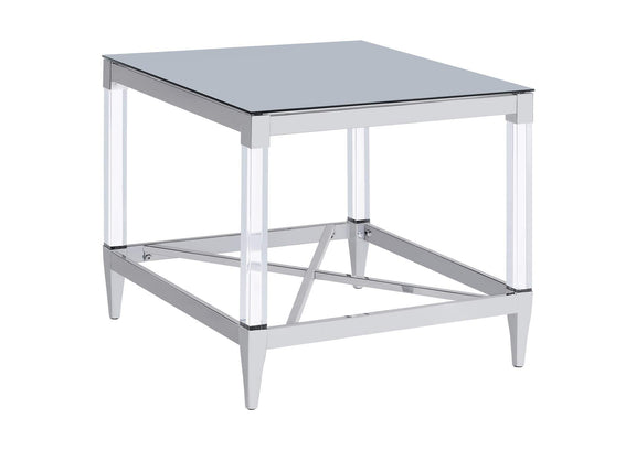 709728-S3 Lindley 3-piece Square Coffee and End Table Set Chrome