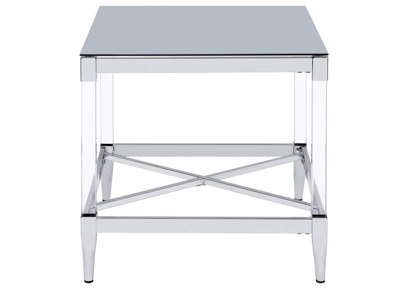 709728-S3 Lindley 3-piece Square Coffee and End Table Set Chrome