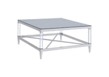 709728-S3 Lindley 3-piece Square Coffee and End Table Set Chrome
