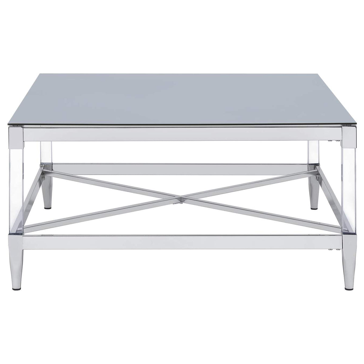 709728-S3 Lindley 3-piece Square Coffee and End Table Set Chrome